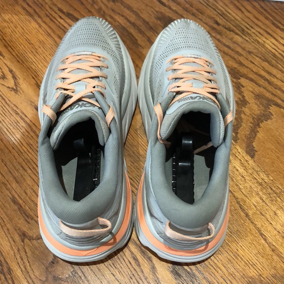 Hoka Bondi 7 Women’s Running Shoes Sz 10 HARBOR MIST / SHARKSKIN